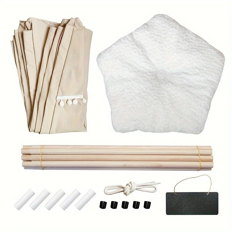 NNETM Linen Pet Teepee Bed
