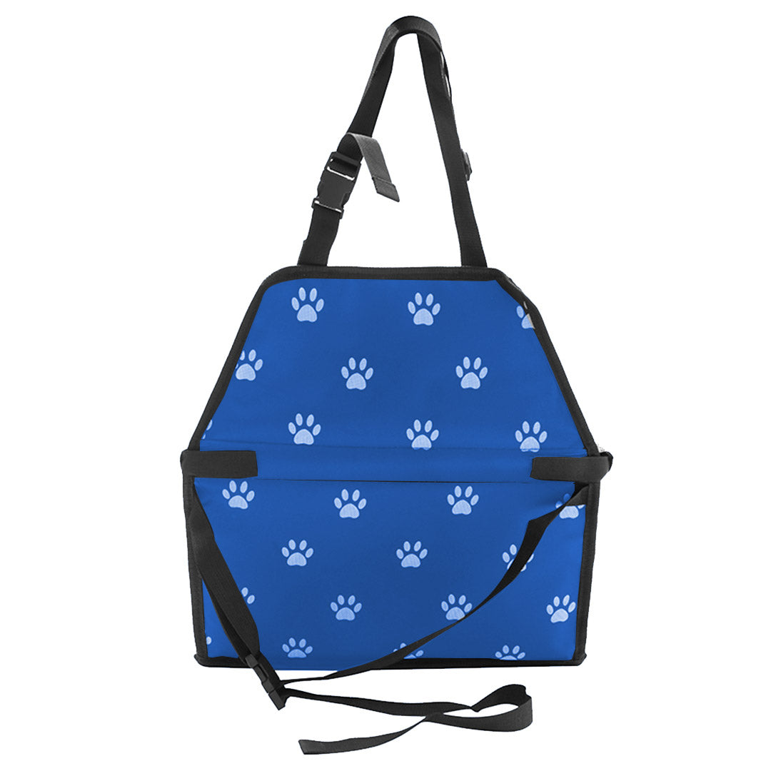 NNEAGS 2X Waterproof Pet Booster Car Seat Breathable Mesh Safety Travel Portable Dog Carrier Bag Blue