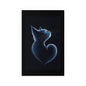 Elegant Blue Cat Heart Silk Poster – Indoor & Outdoor Decor