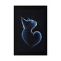 Elegant Blue Cat Heart Silk Poster – Indoor & Outdoor Decor