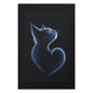 Elegant Blue Cat Heart Silk Poster – Indoor & Outdoor Decor