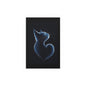 Elegant Blue Cat Heart Silk Poster – Indoor & Outdoor Decor