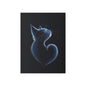 Elegant Blue Cat Heart Silk Poster – Indoor & Outdoor Decor