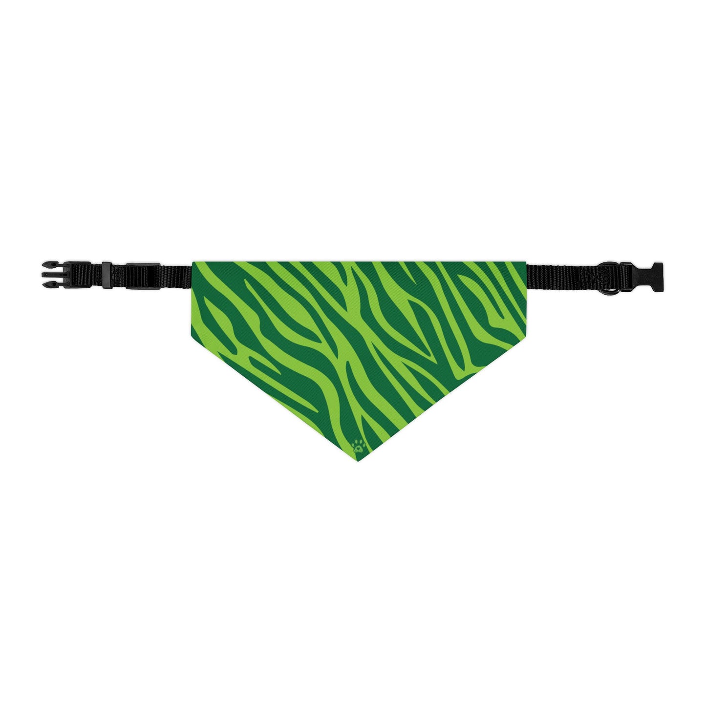Green Zebra Pet Bandana Collar – Bold Paws Era Design