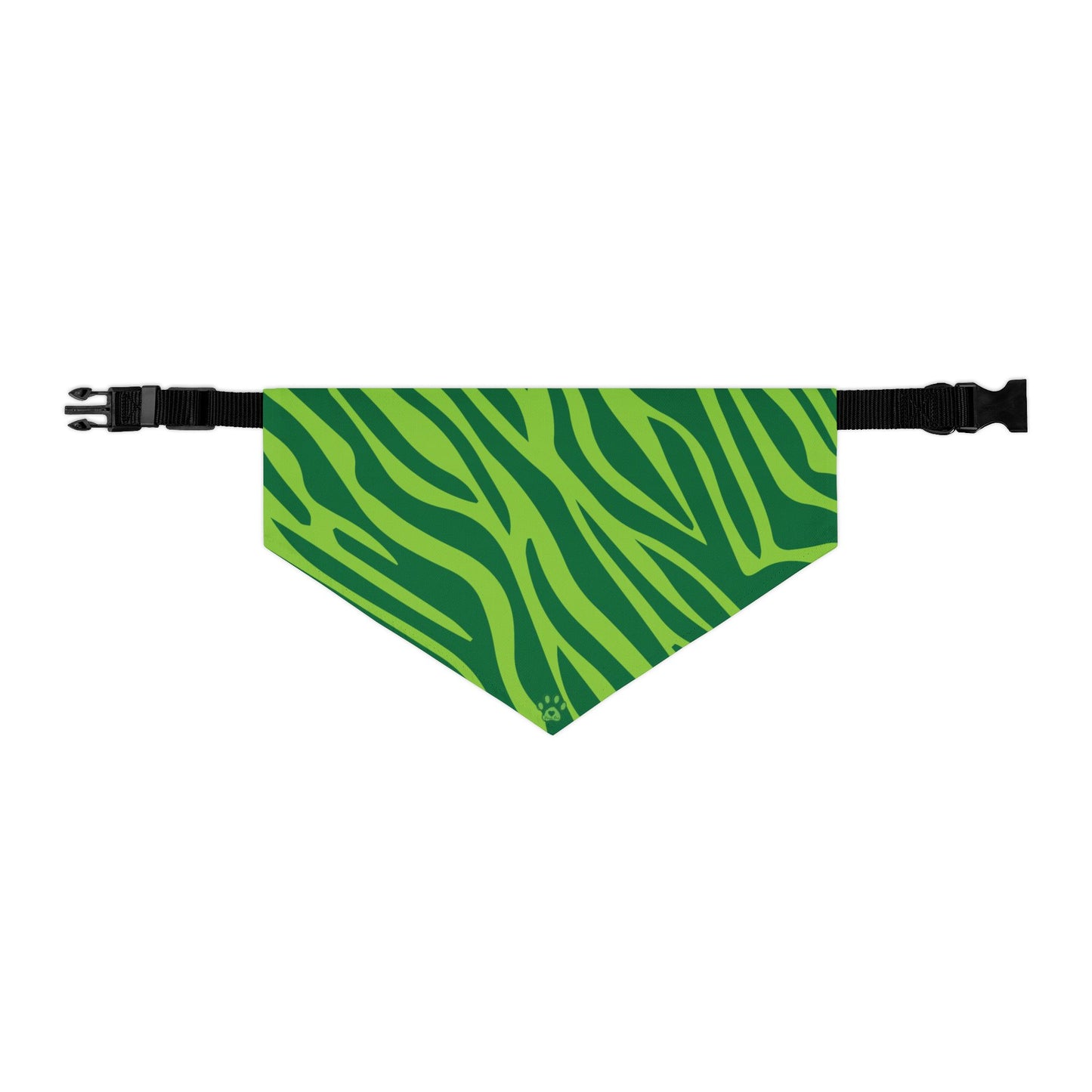 Green Zebra Pet Bandana Collar – Bold Paws Era Design