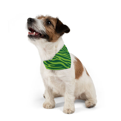 Green Zebra Pet Bandana Collar – Bold Paws Era Design