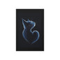 Elegant Blue Cat Heart Silk Poster – Indoor & Outdoor Decor