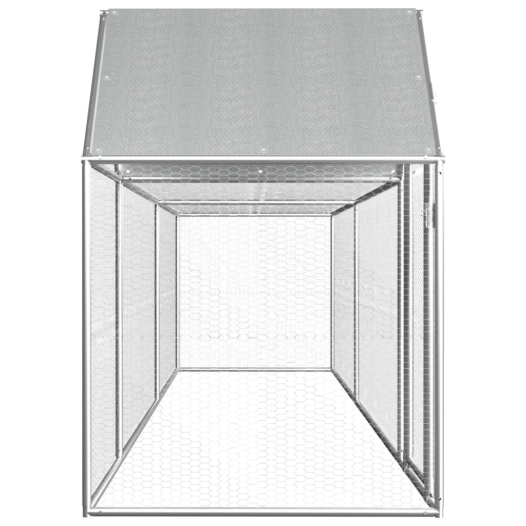 NNEVL Chicken Coop 5x1x1.5 m Galvanised Steel