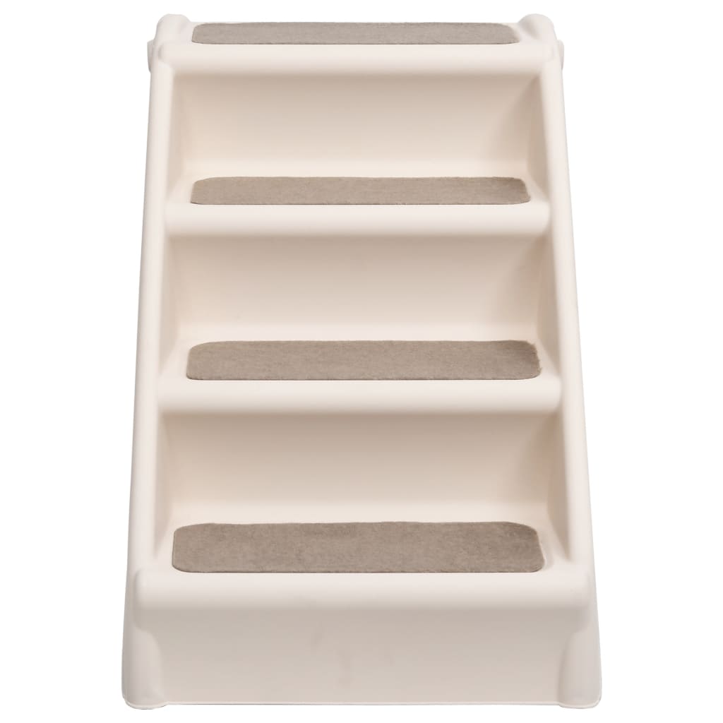 NNEVL Folding Dog Stairs Cream 62x40x49.5 cm
