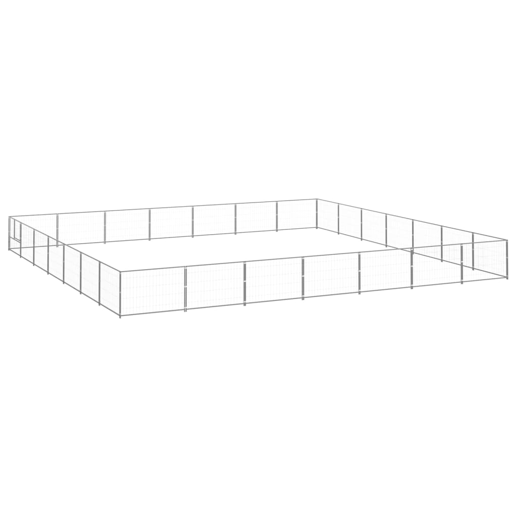 NNEVL Dog Kennel Silver 49 m² Steel