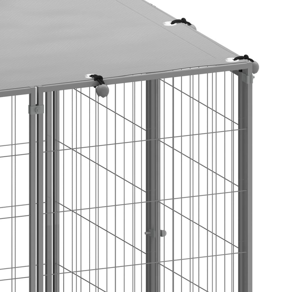 NNEVL Dog Kennel Silver 31.46 m² Steel
