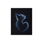 Elegant Blue Cat Heart Silk Poster – Indoor & Outdoor Decor