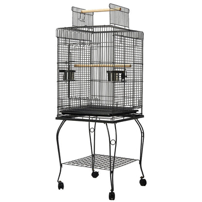 NNEDSZ Large Bird Cage with Perch - Black